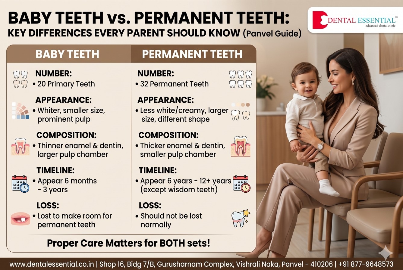 Baby Teeth vs Permanent Teeth: Key Differences Every Parent Should Know (Panvel Guide)